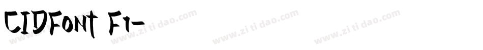 CIDFont F1字体转换